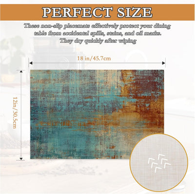 Set 6 Placemats 12x18 pulg resistente al calor