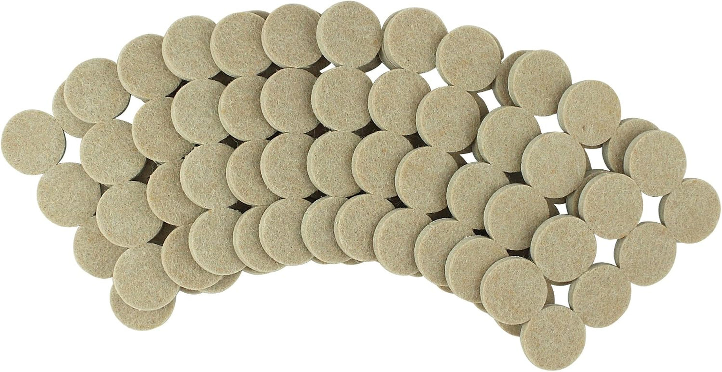 Almohadillas fieltro autoadhesivas 1pulg color avena redonda 96pzas