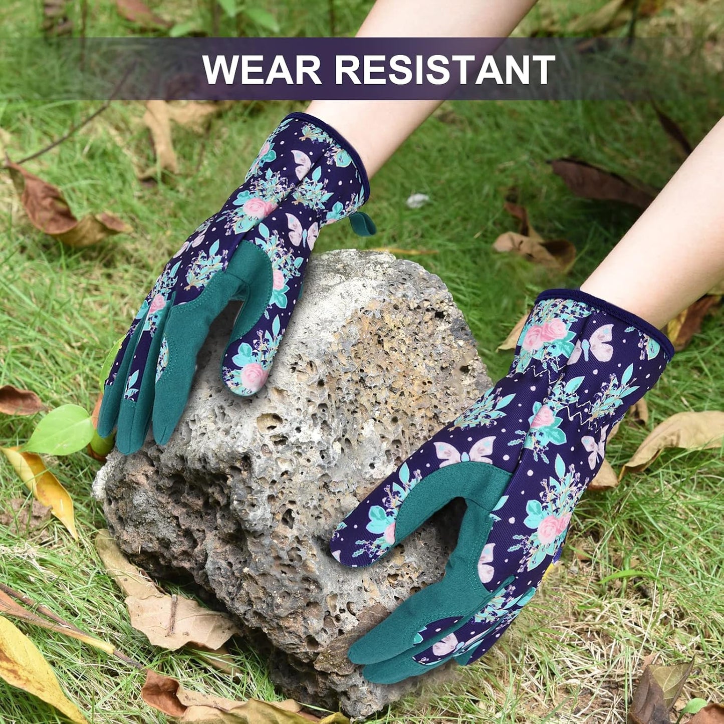 Guantes jardinería mujer cuero a prueba espinas