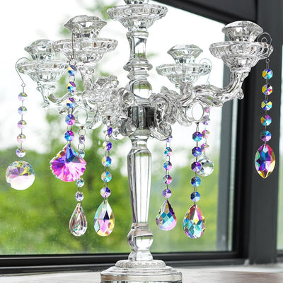 9 Atrapasoles Cristal 8'' Adornos Navidad Ventana