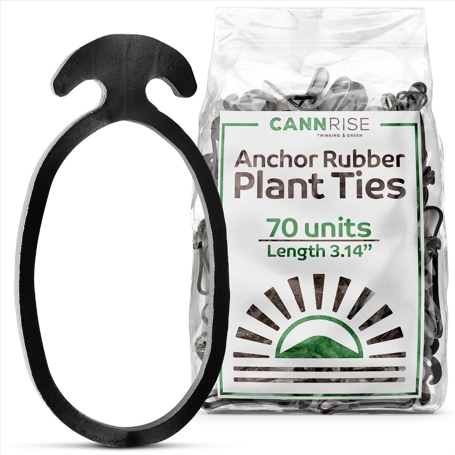 Bandas anclaje UV 3.14pulg paquete 70 lazos para vides y plantas