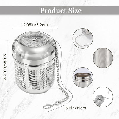 Infusor de té de acero inoxidable para hojas sueltas