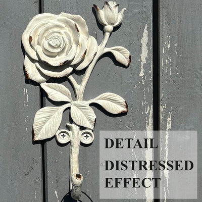 2 Ganchos Pared Rosa Metal Resistente Decorativo