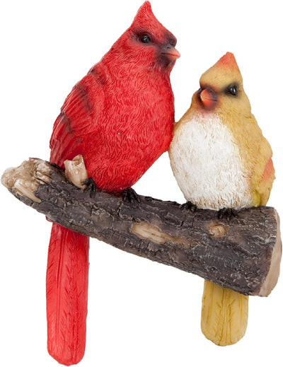 Pareja cardenales escultura jardín decoración patio