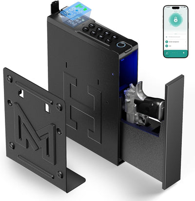 Caja fuerte biométrica huella 0.2S LCD para mesita