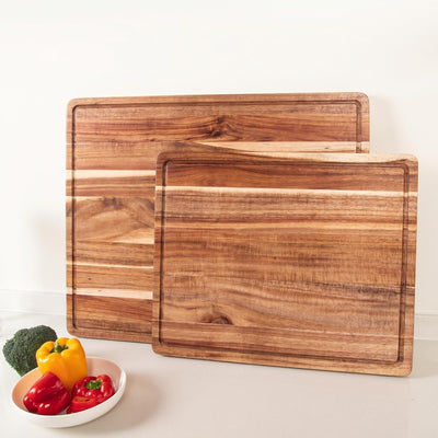 Tablero de cortar madera grande PeakPursuit reversible antideslizante