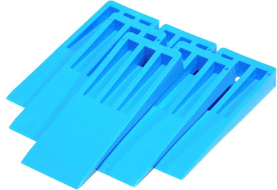 Cuña desmoldeo fibra vidrio azul 6 pzas 6x2 1/4x3/4 pulg