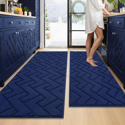 Set 2 Alfombras Antiderrapantes Cocina Lavable 20x48pulg