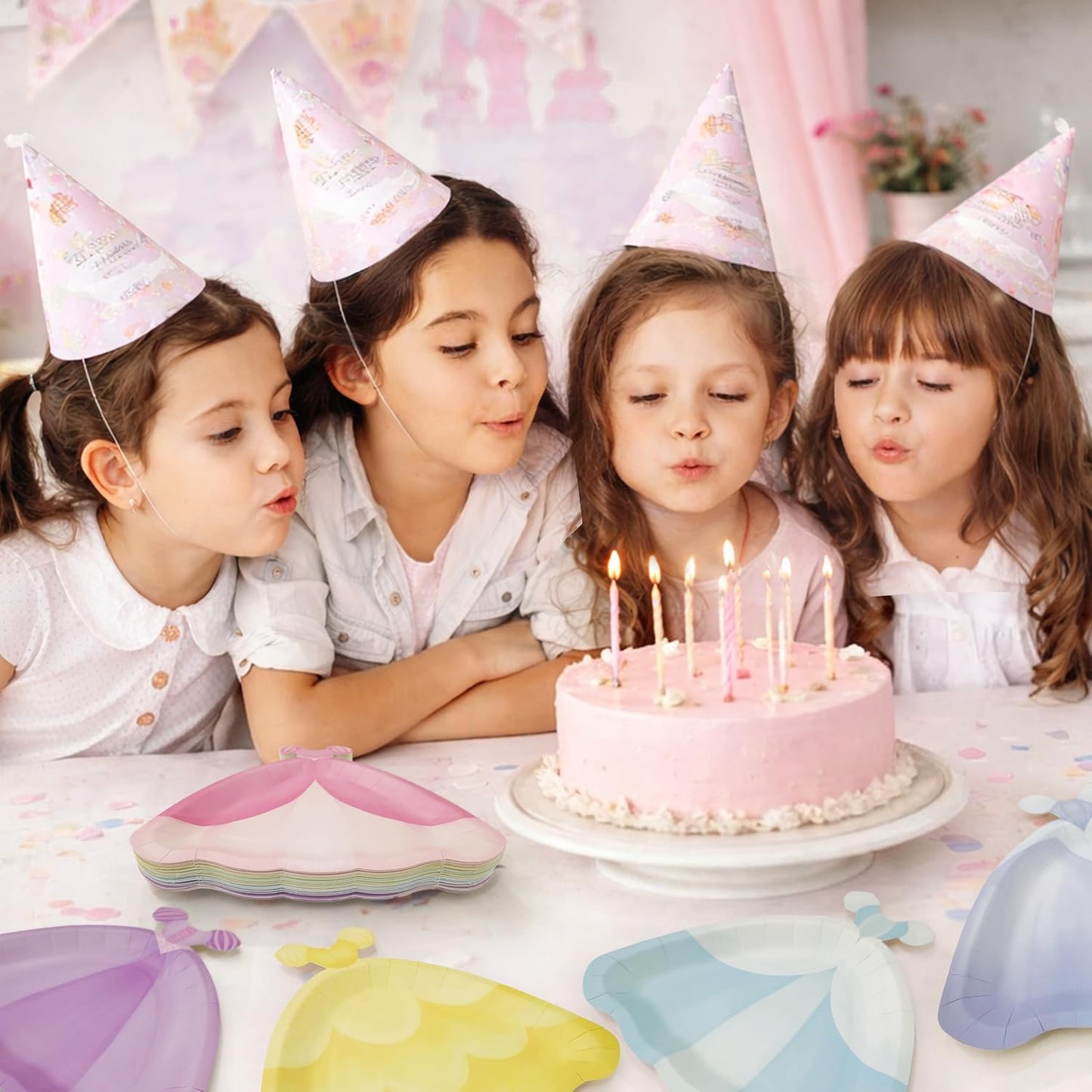 Platos de fiesta para princesas con tema real 48 piezas