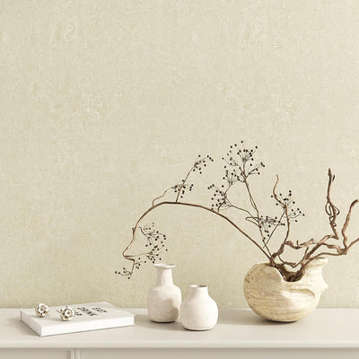 Papel tapiz hormigón beige texturizado yeso lavado 15.7x118pulg