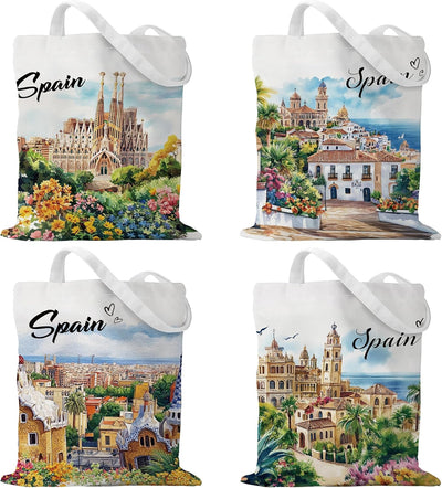 Bolsas de mano reutilizables para regalos de viaje España Grecia Italia