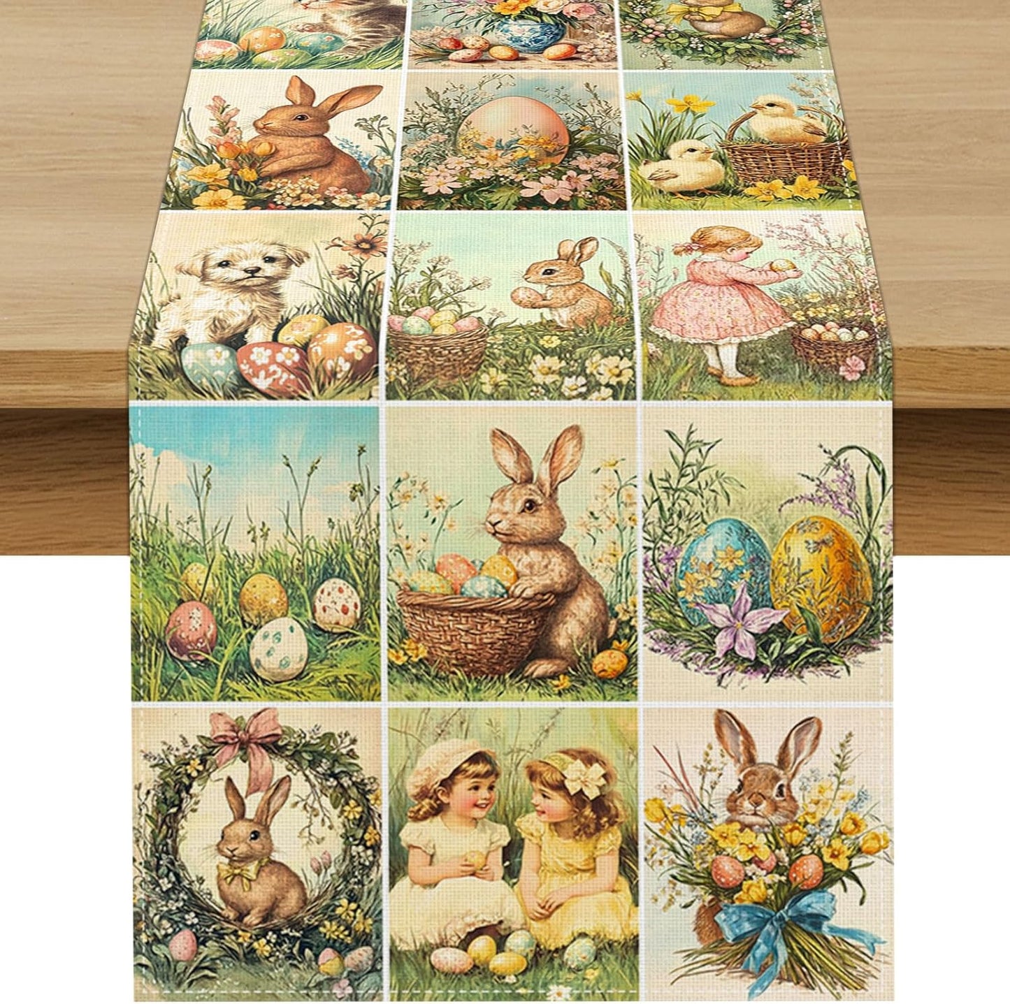 Camino de mesa vintage para niños y fiestas de Pascua