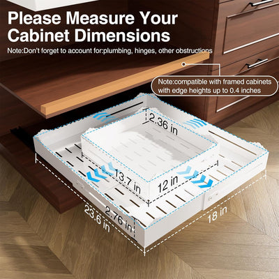 Pack 2 organizadores cajones deslizantes expandibles 12-18pulg