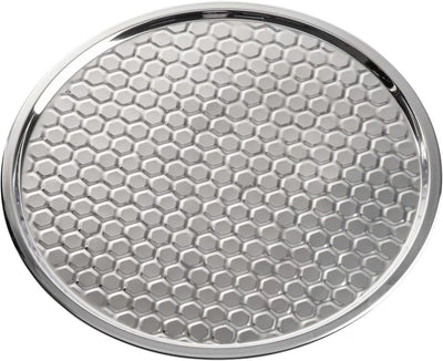 Bandeja redonda acero inox patrón panal 16x16pulg