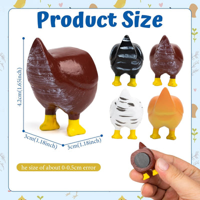 4 imanes de pollo a tope para nevera, divertidos y lindos pollitos para decorar