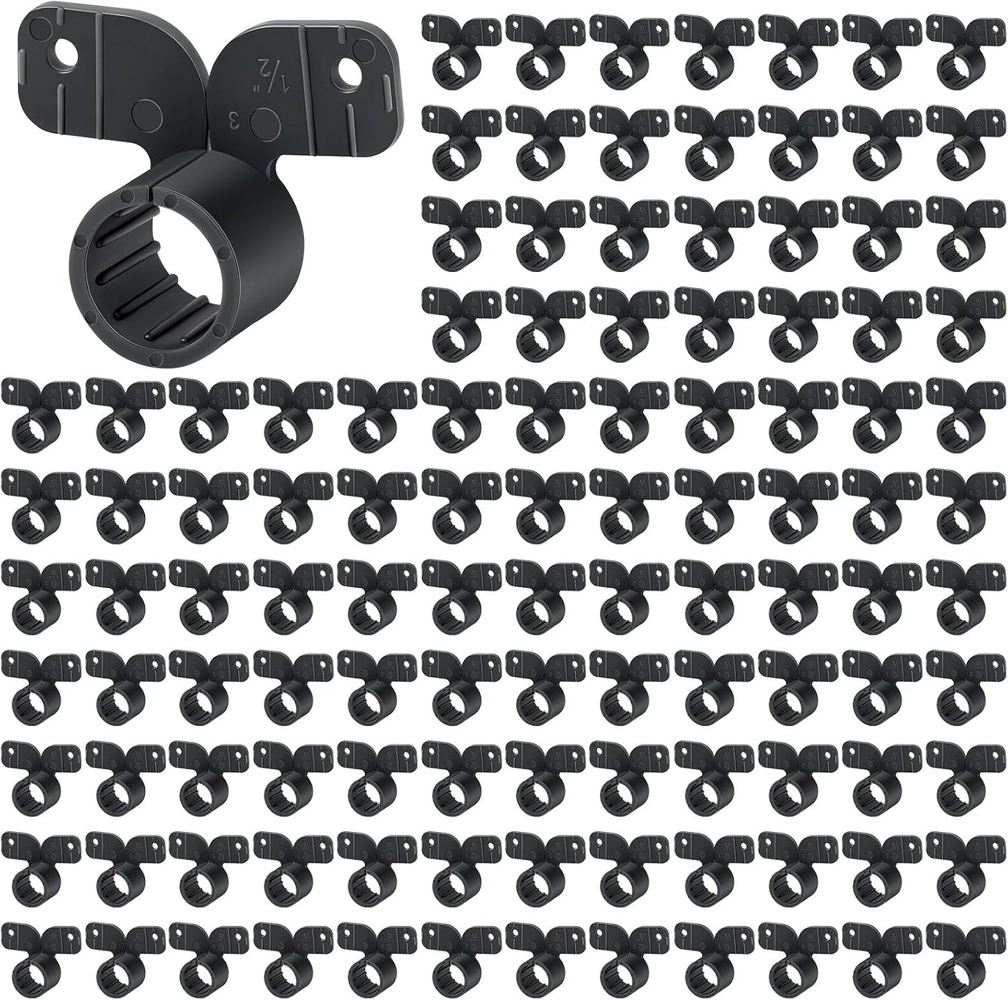 200 Abrazaderas Tubo Pex 1/2pulg para Pex Cobre Cpvc Negro