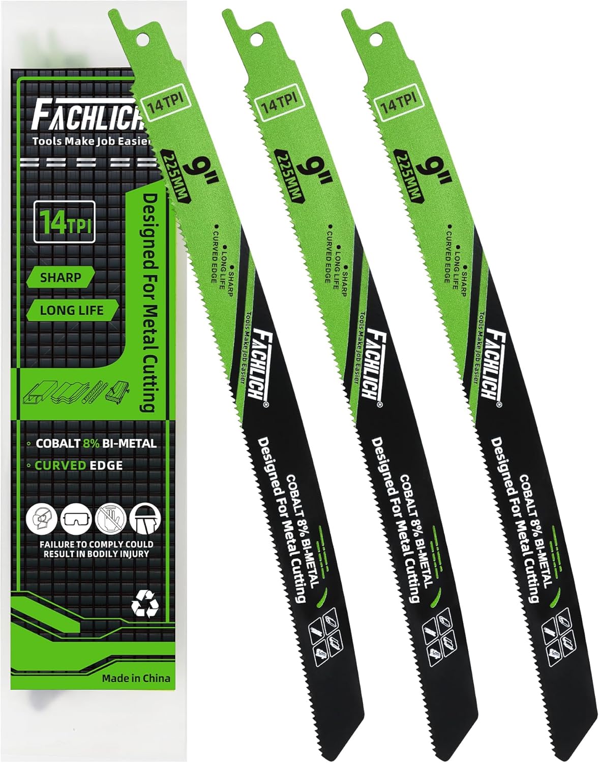 Hojas sierra recíproca 9pulg 14TPI metal set 3