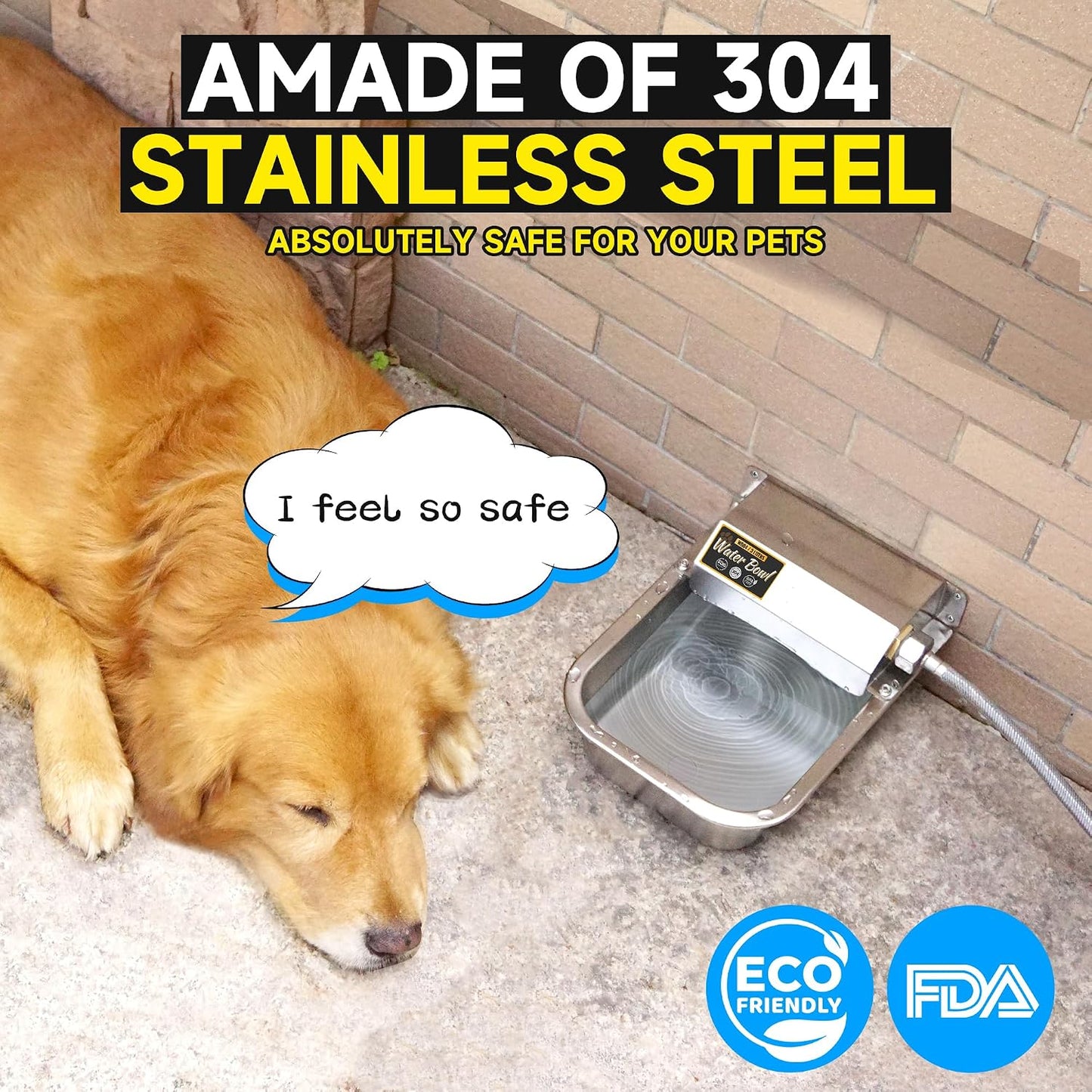 Dispensador agua perros 3L acero inox autollenado