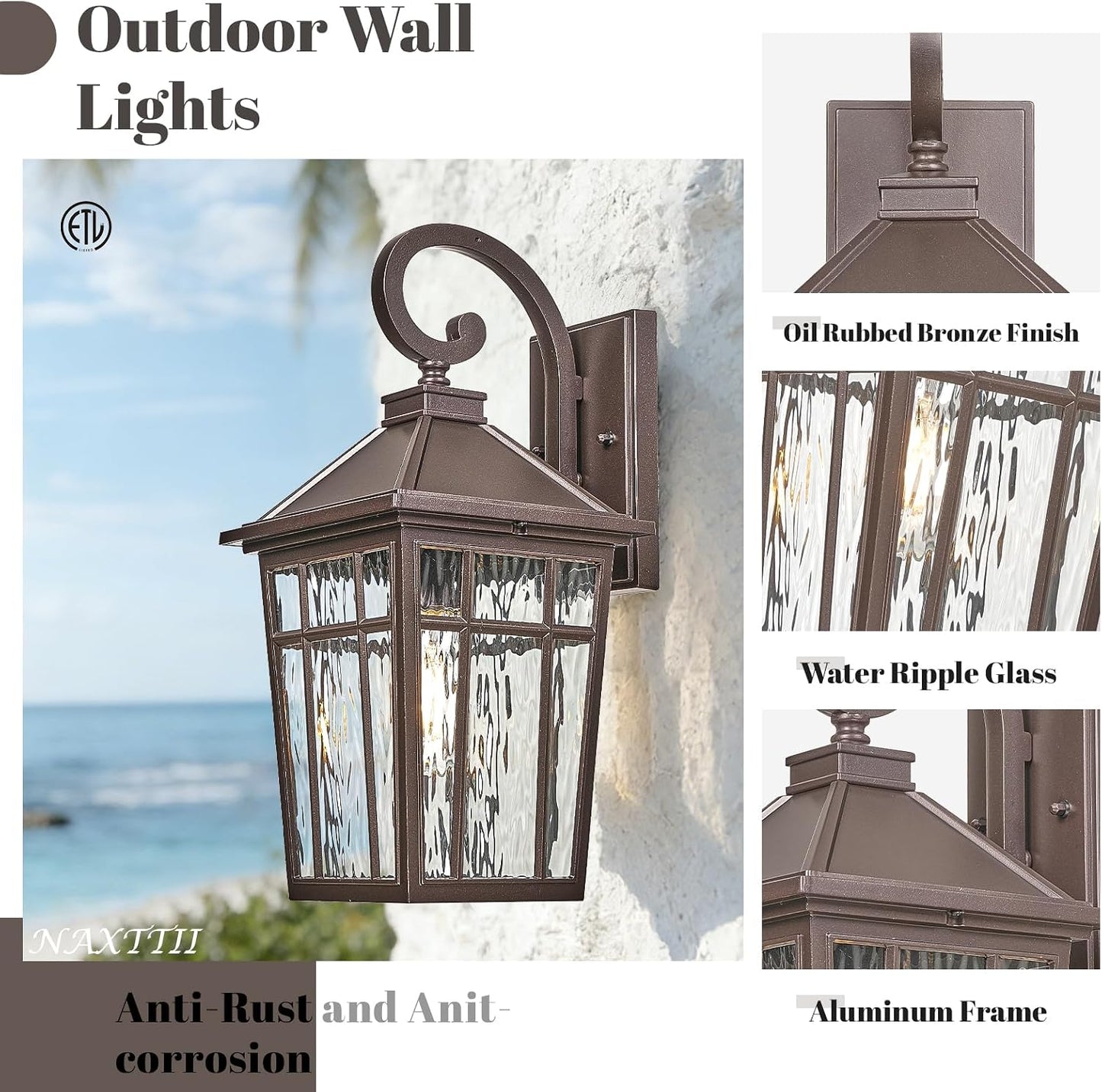 Luces pared exterior XN12WSW-M-ORB