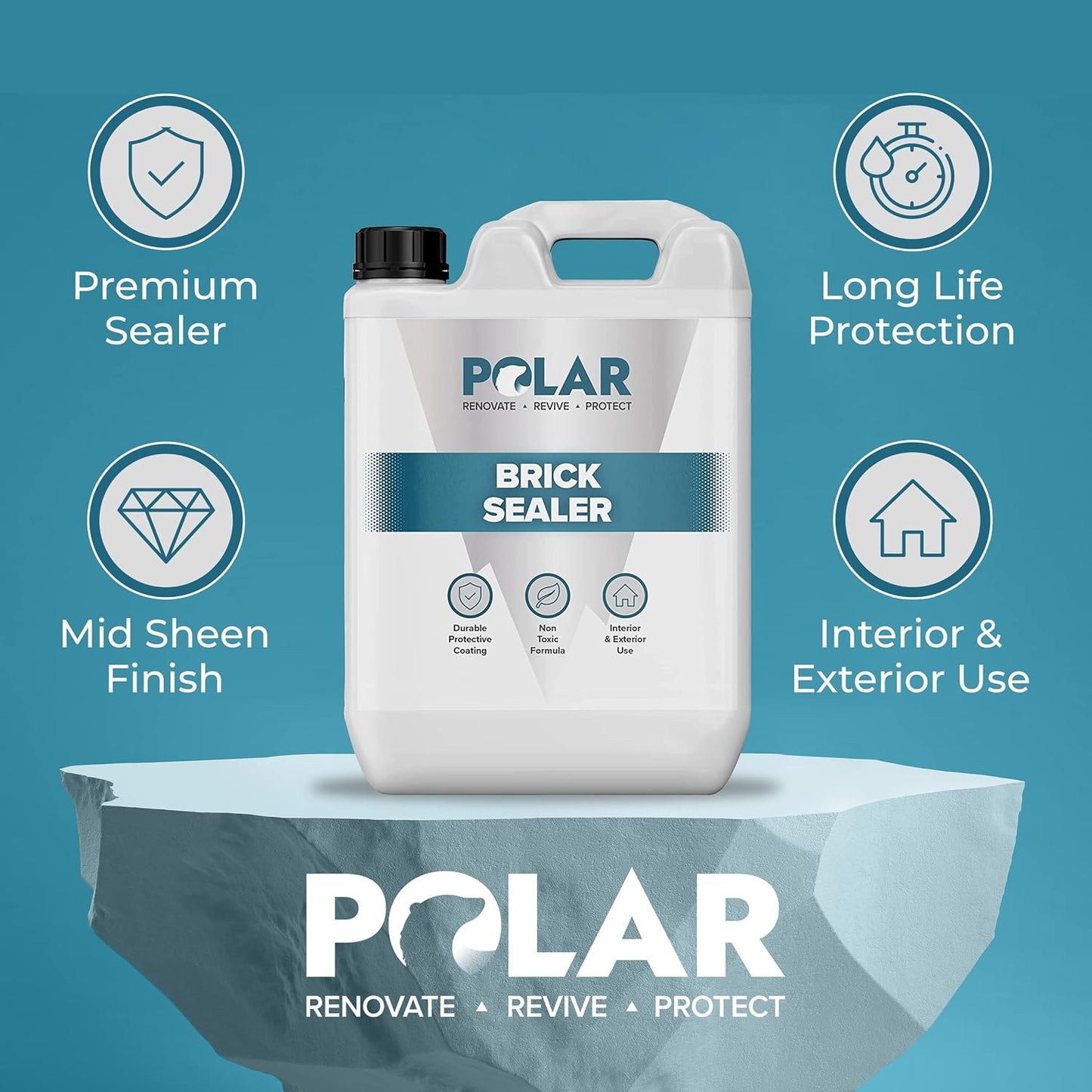 Sellador ladrillos a prueba polvo 5L secado rapido