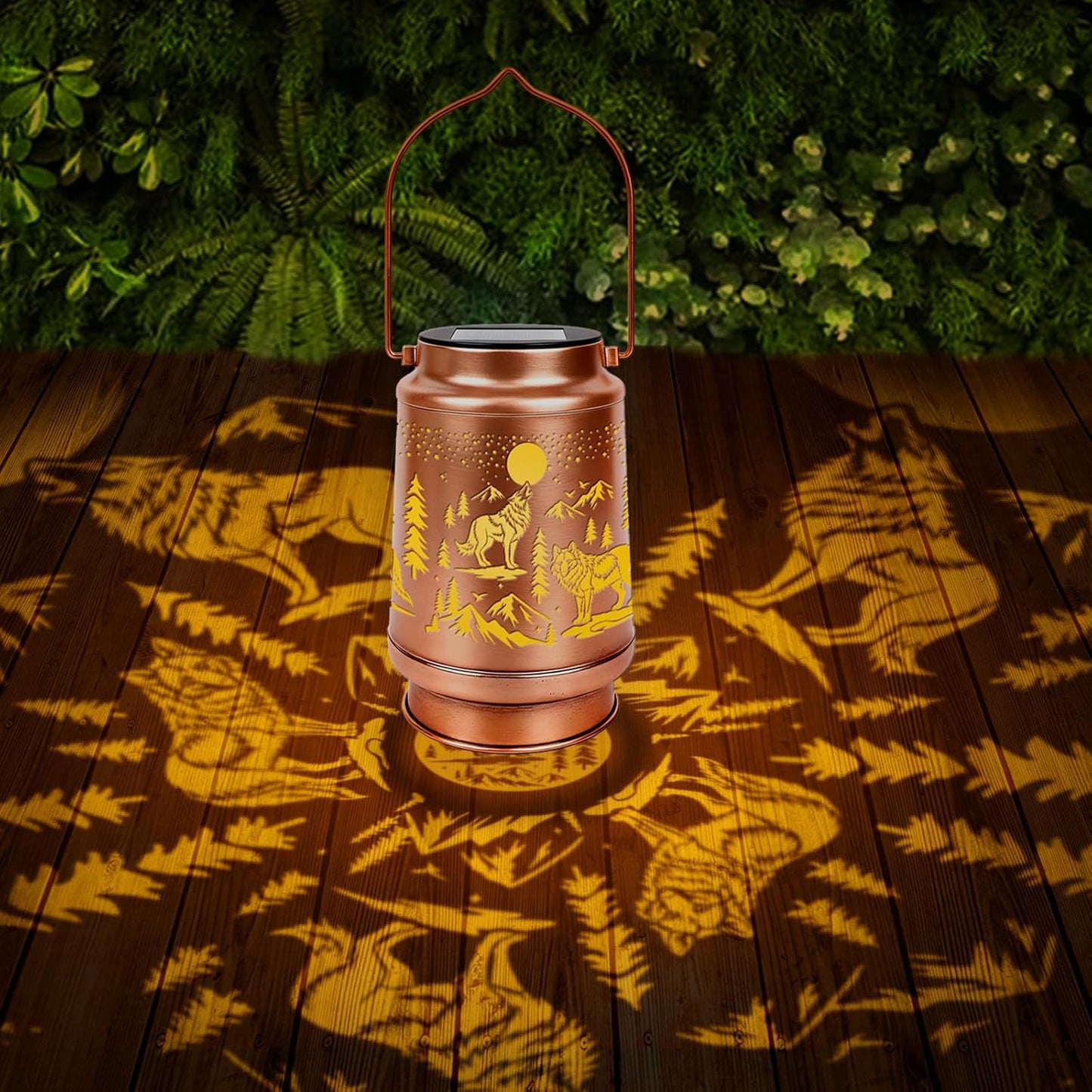 Faroles solares impermeables regalo lobos día madre padre Navidad