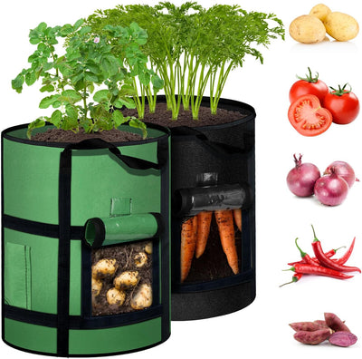 Bolsas cultivo patatas 7gal tela no tejida asas resistentes