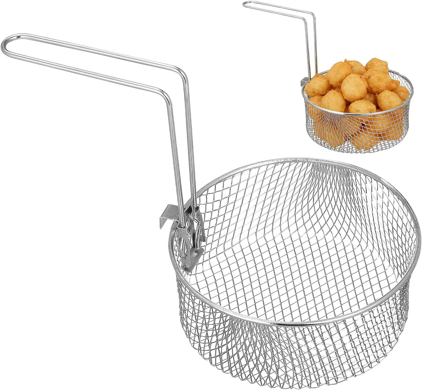 Cesta acero inox freidora con mango desmontable multiusos