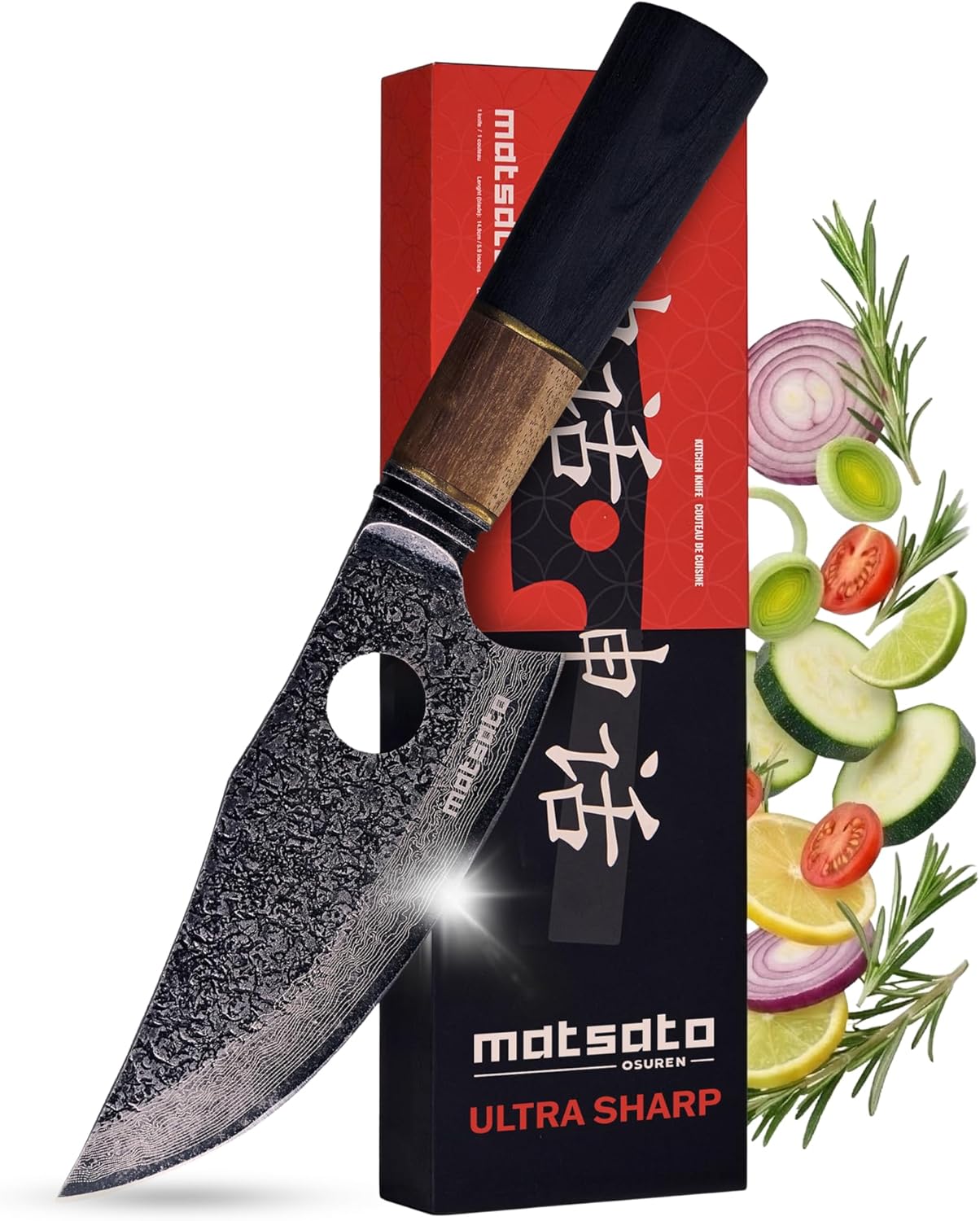 Cuchillo de chef japonés Matsato Osuren de acero inoxidable