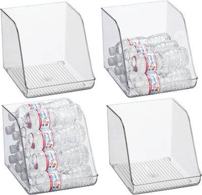 Organiz. botellas plástico transparente paquete 4