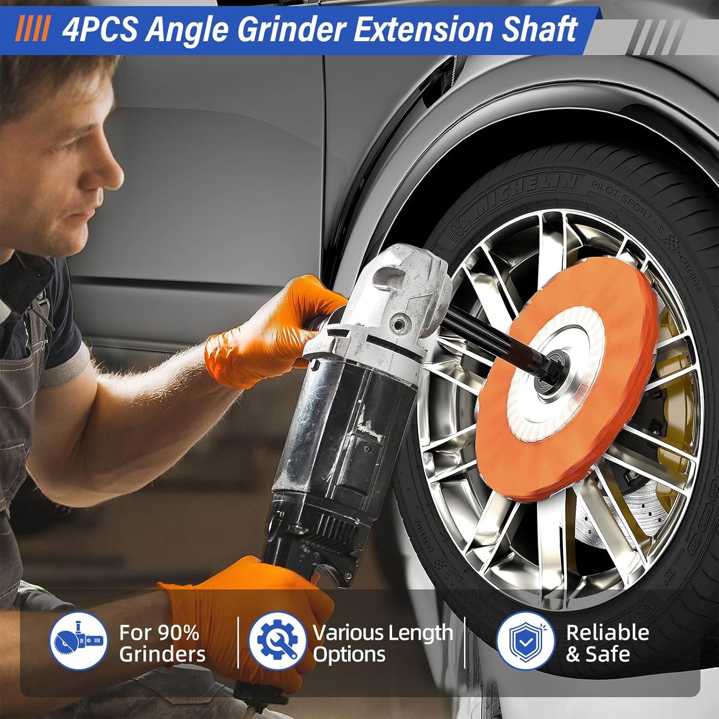 Kit accesorios amoladora 4 ejes 1.96-5.5pulg