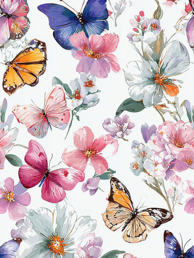 Papel tapiz floral autoadhesivo 16.9x118.1pulg