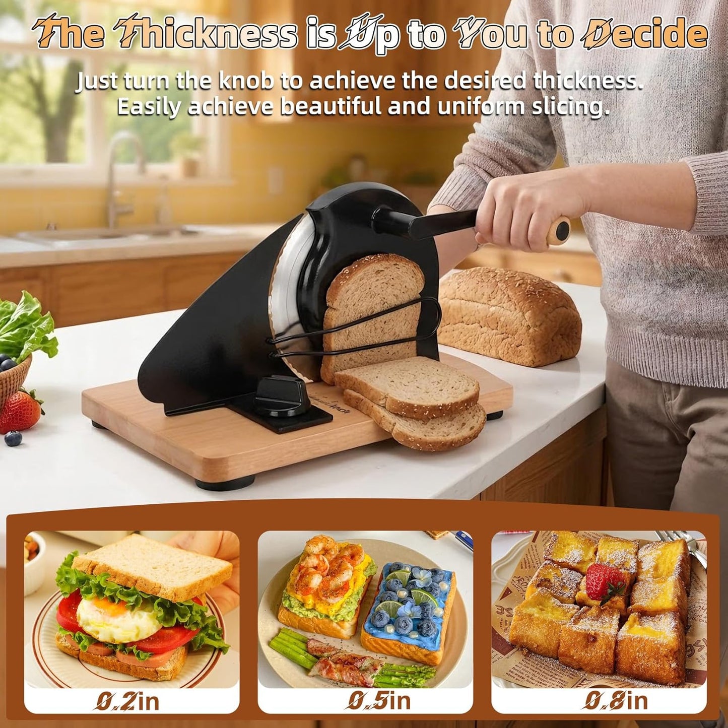 Rebanador pan manual con cubierta acrílica 20 bolsas