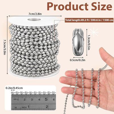 Cadena extensión acero inox 49.2ft 10 conectores