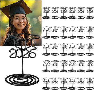 Soportes negros para centros de mesa de graduacion 2026
