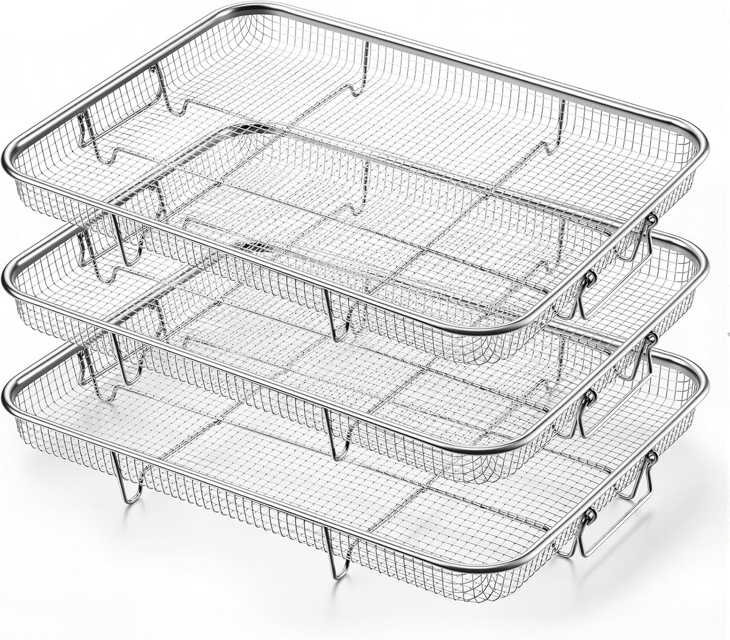Cesta Freidora Aire 15.4pulg 3 Pzas Acero Inox