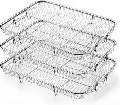Cesta Freidora Aire 15.4pulg 3 Pzas Acero Inox