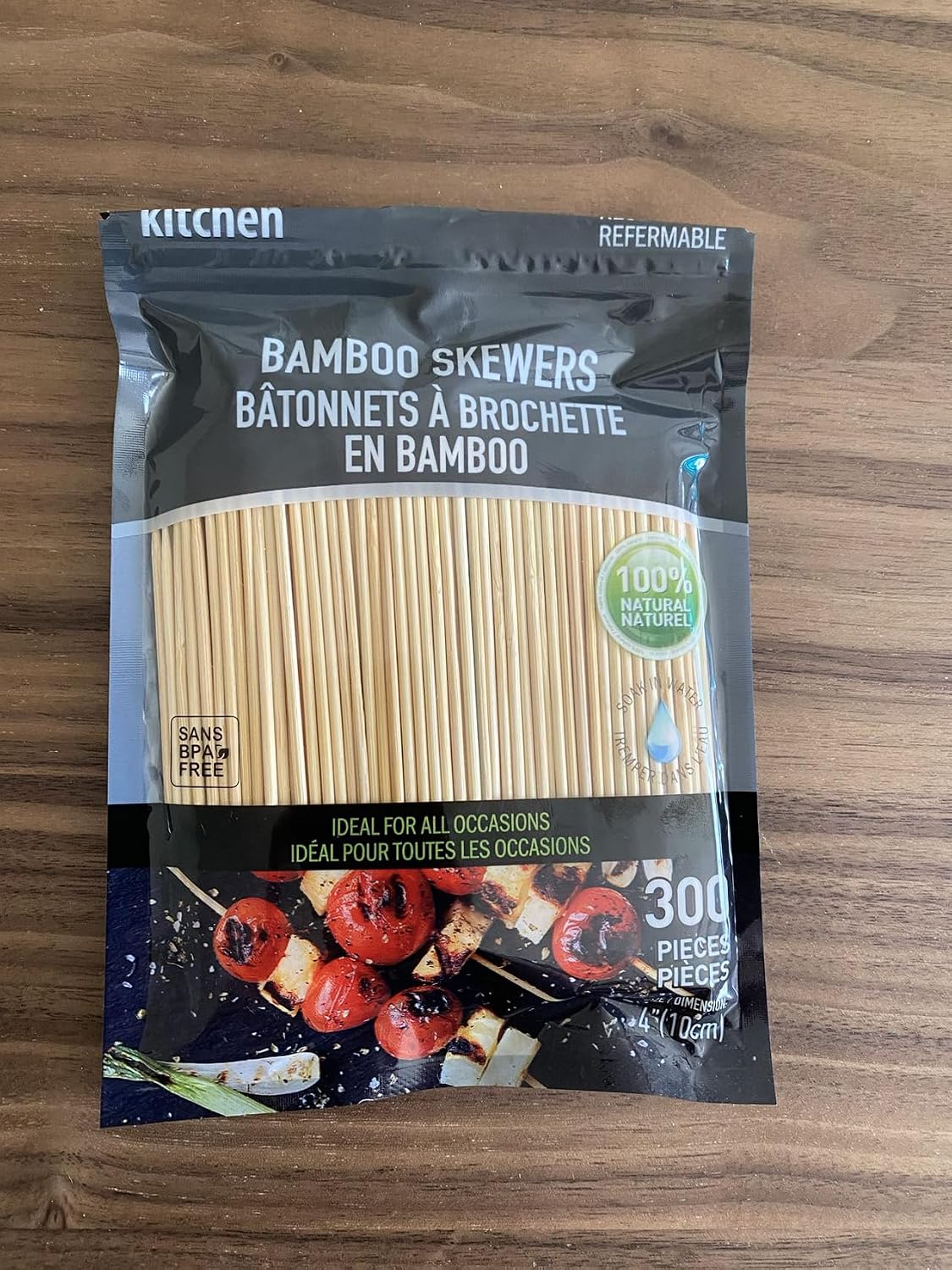 Brochetas bambú 4pulg palitos aperitivo 300uds
