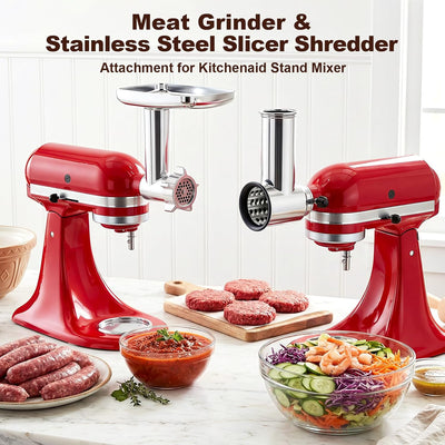 Picadora carne rallador queso acero inox para KitchenAid