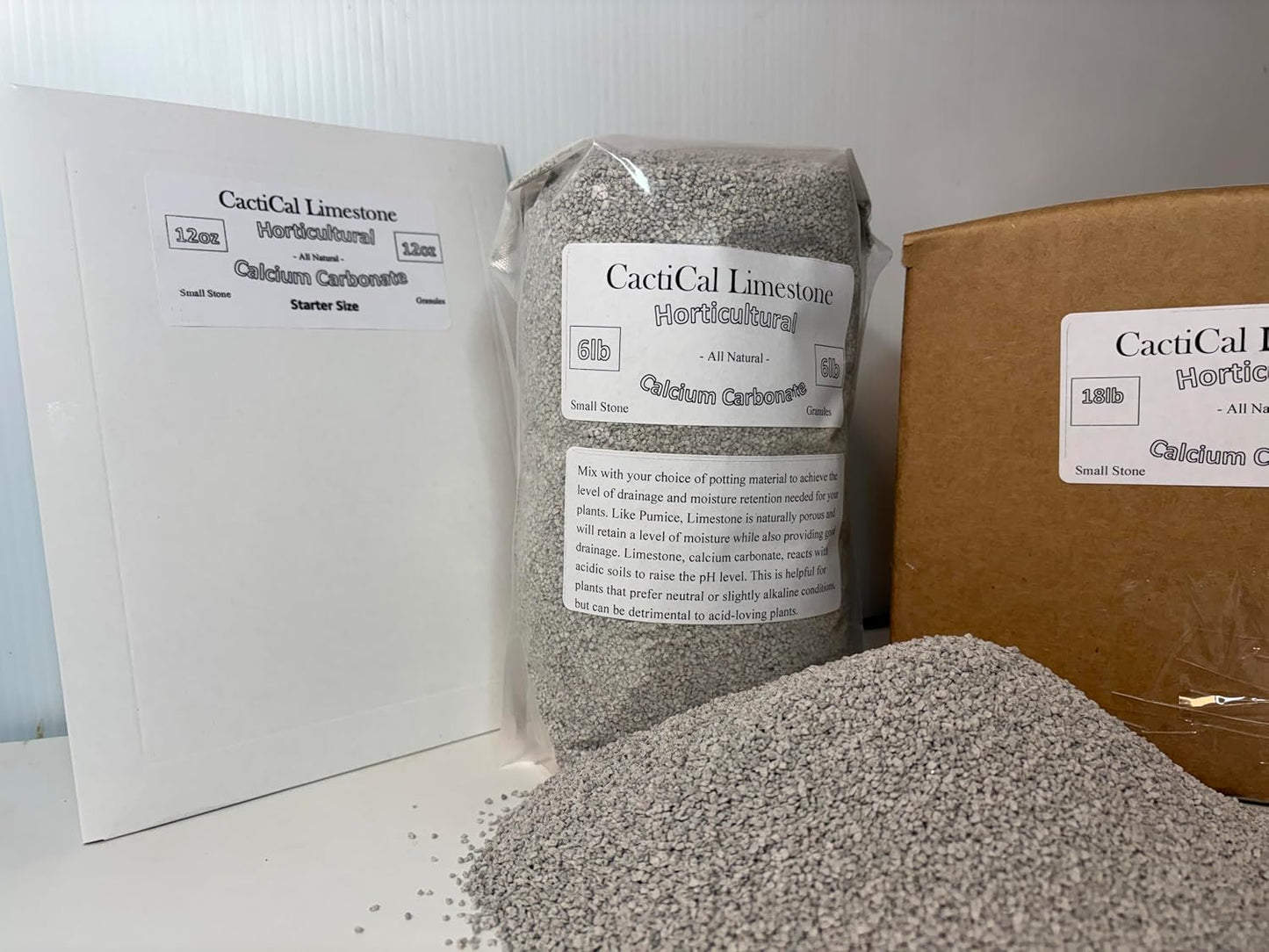 Piedra caliza 12oz carbonato calcio para suelo cactus