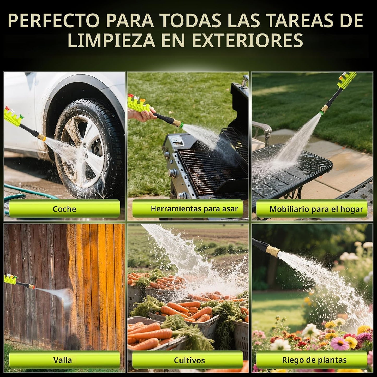 Lavadora presión 4 boquillas coche patios