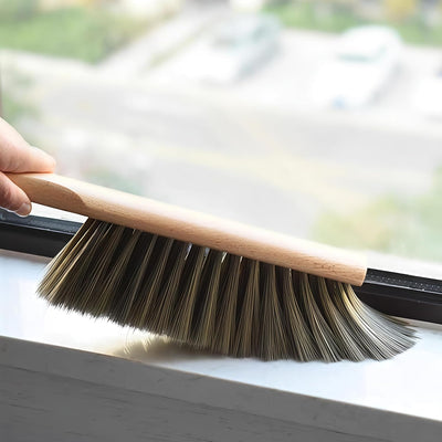 Cepillo mano cerdas suaves mango madera 14pulg antiarañazos