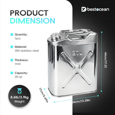 Contenedor aceite usado acero inox 304 5gal 20L