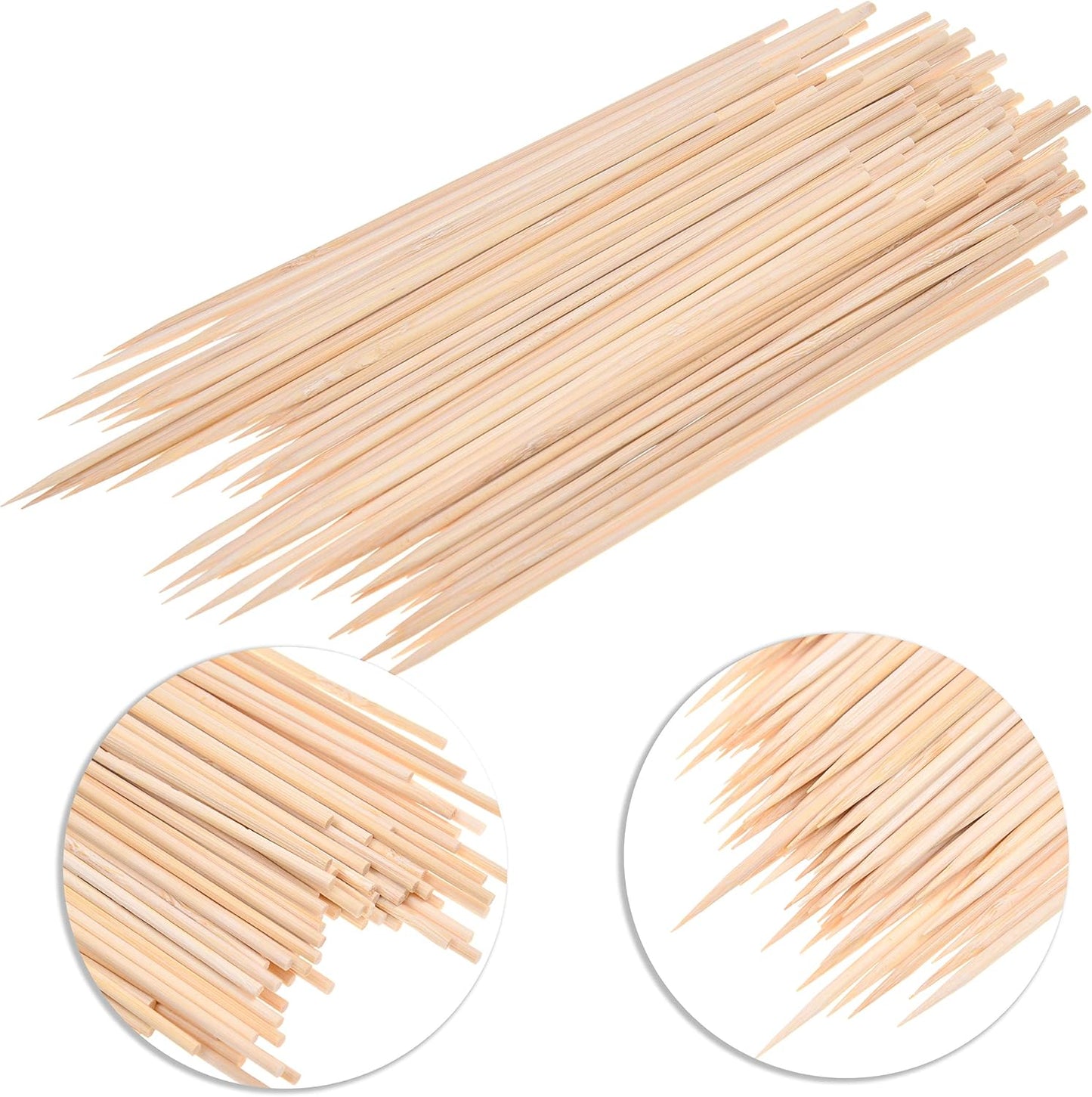 Pinchos bambú 8pulg 120pcs biodegradables