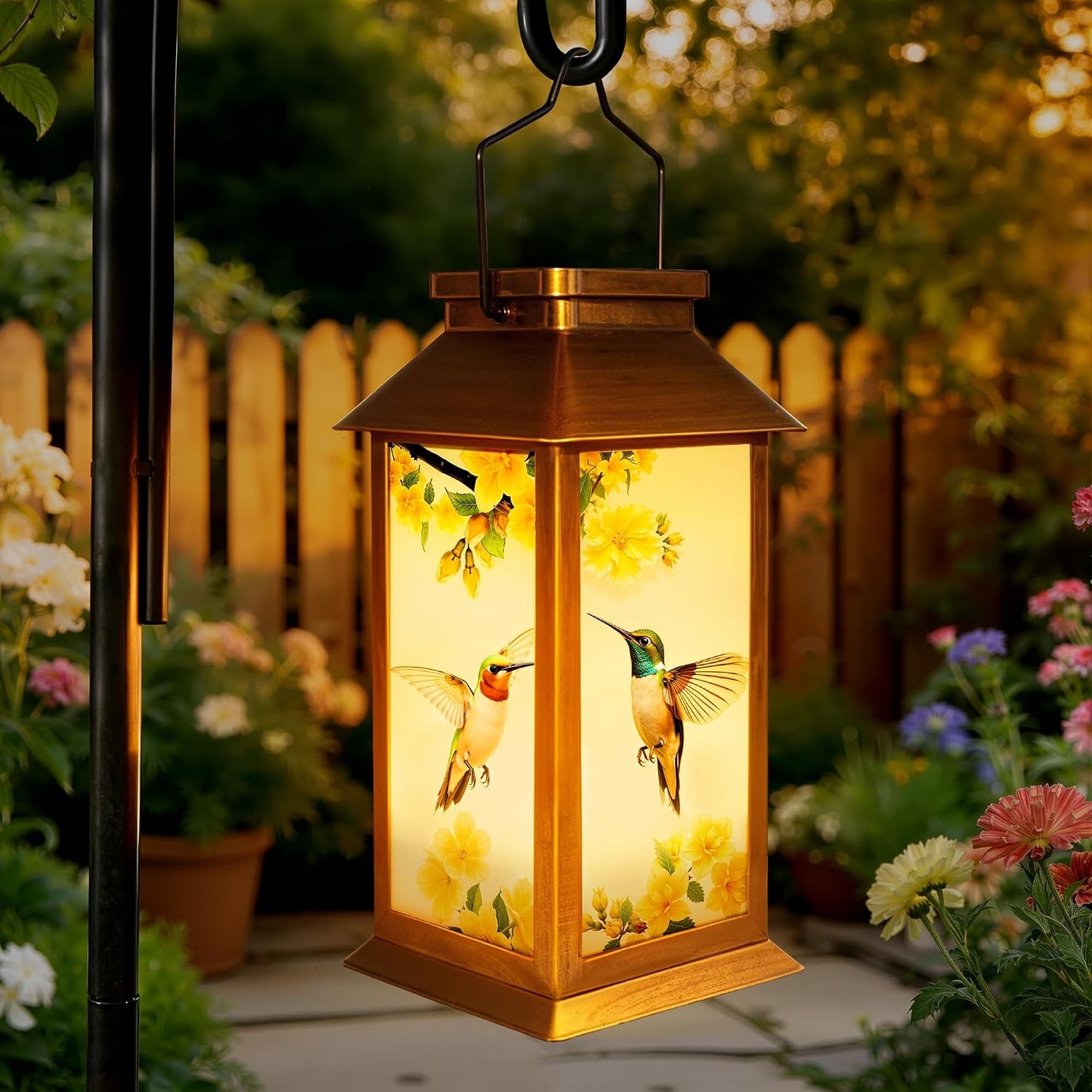Faroles solares colibrí LED para jardín y exteriores
