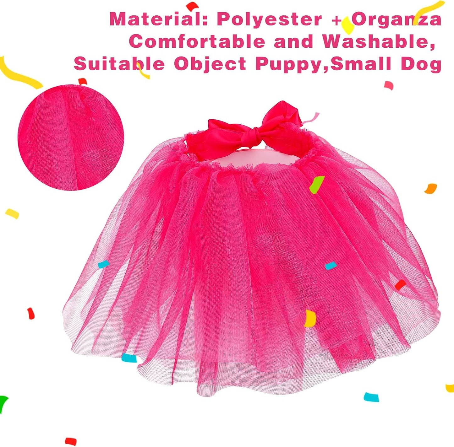 Tutú rosa perro pequeño lindo disfraz cumpleaños