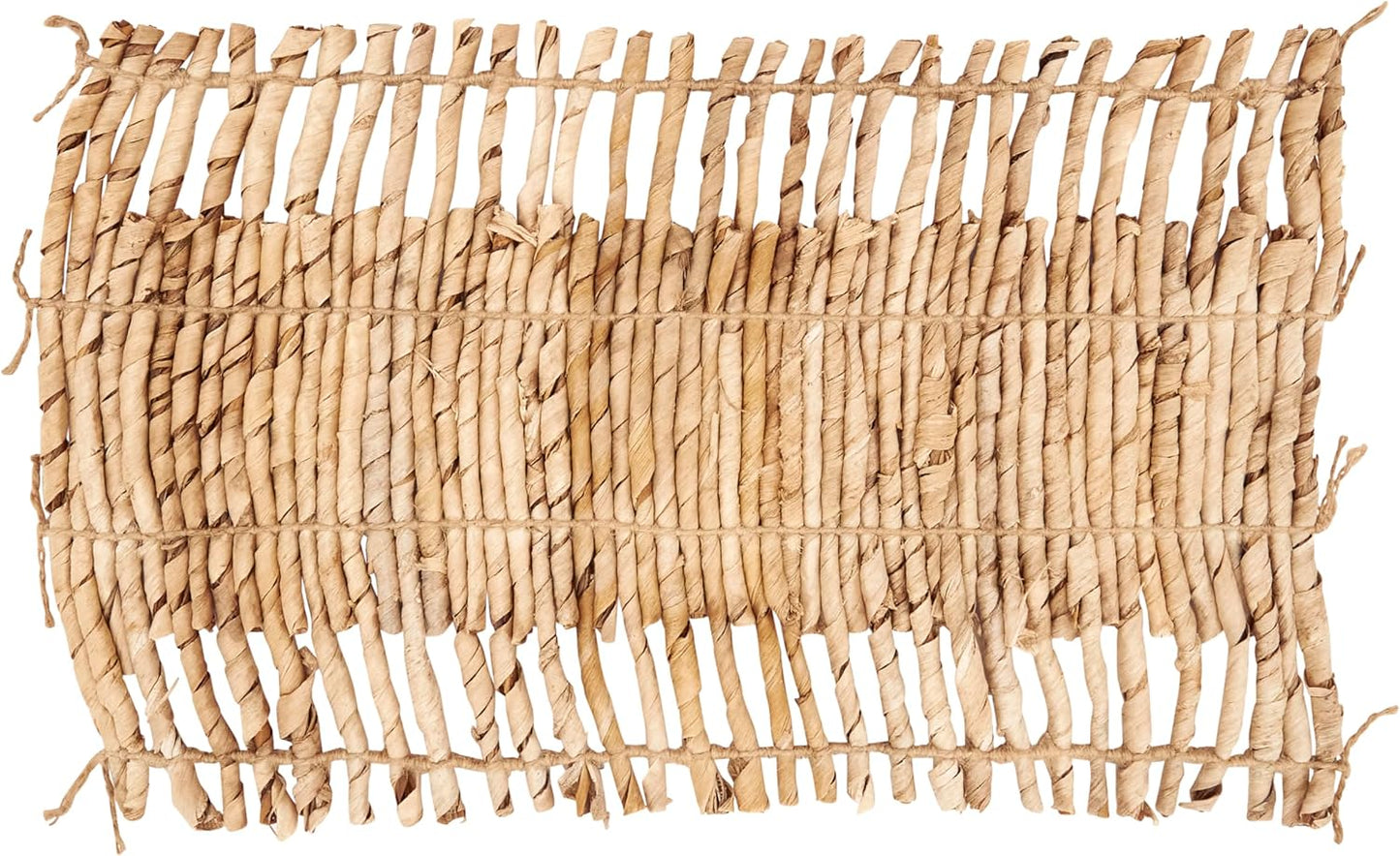 Manteles abaca y yute tejidos a mano set 4 12x18pulg