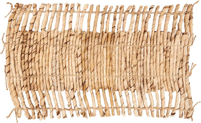 Manteles abaca y yute tejidos a mano set 4 12x18pulg