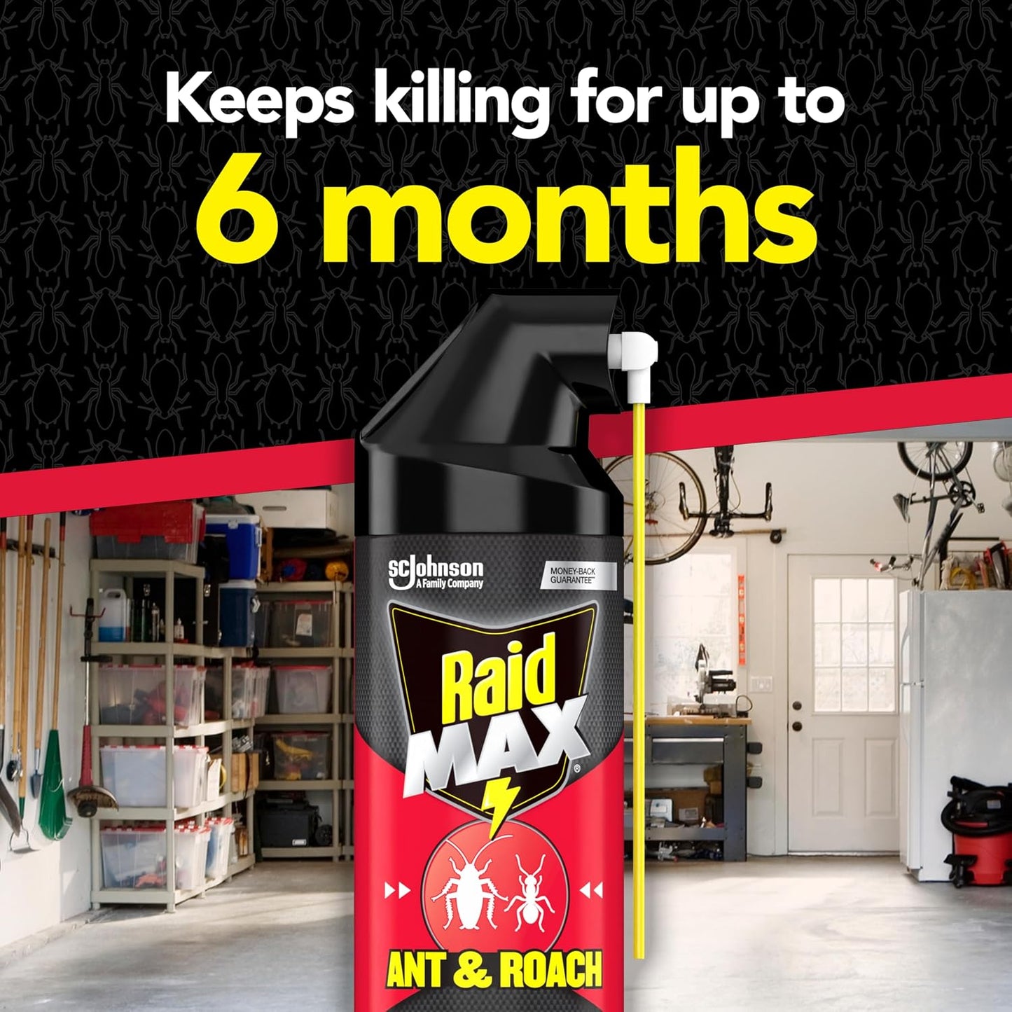 Spray Raid Max contra hormigas y cucarachas 14.5oz