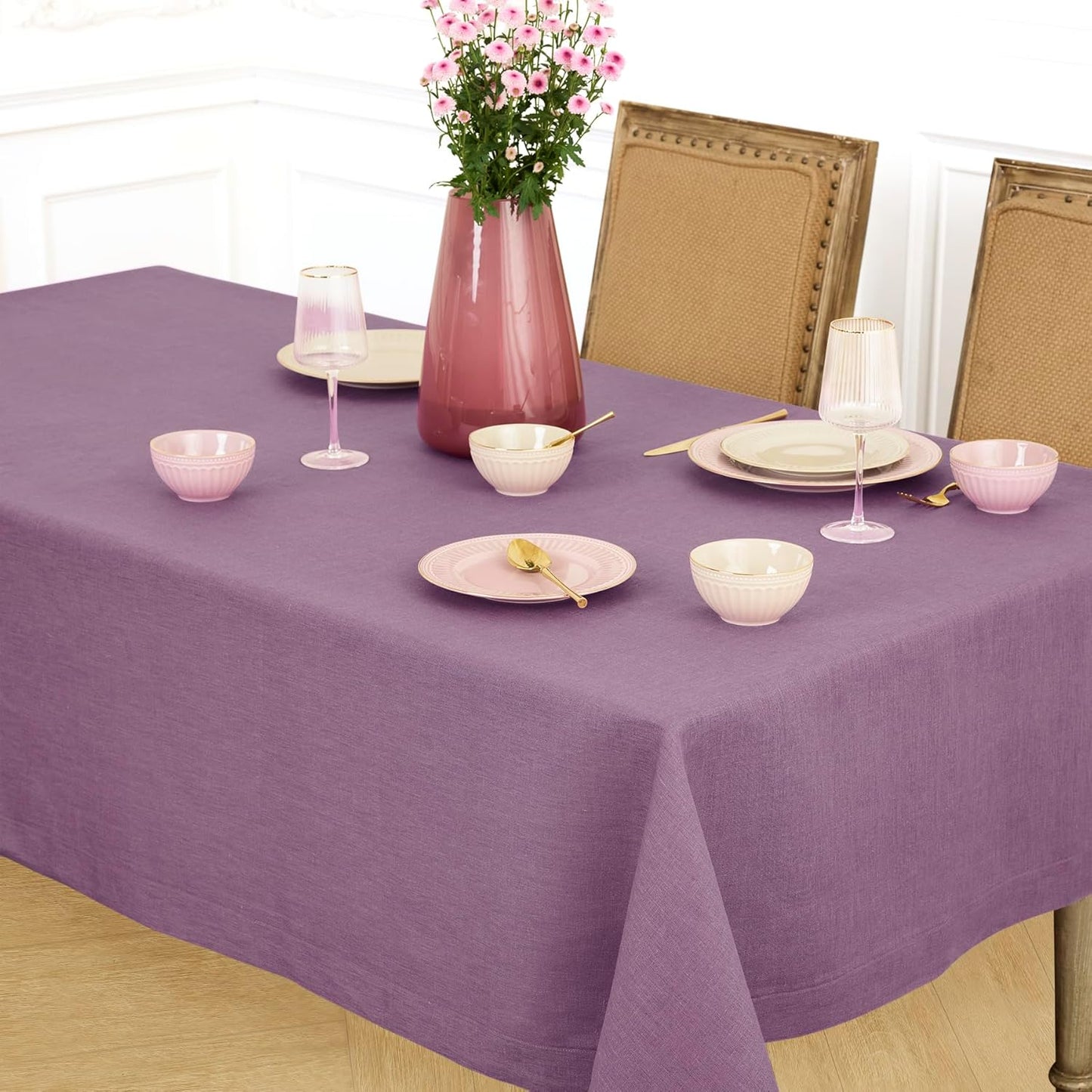 Mantel lino 60x90pulg para mesa rectangular Fete