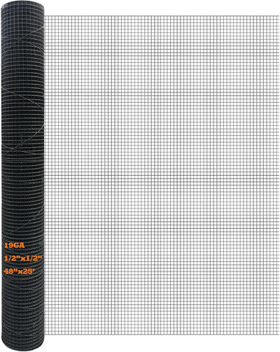 Paño hardware PVC negro 48pulg x25ft 1/2pulg 19GA